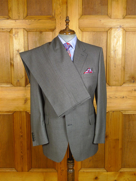 25/0344 immaculate gieves & hawkes savile row grey birds-eye weave wool suit 45 regular