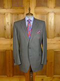 25/0344 immaculate gieves & hawkes savile row grey birds-eye weave wool suit 45 regular