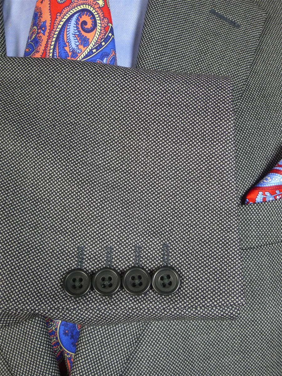 25/0344 immaculate gieves & hawkes savile row grey birds-eye weave wool suit 45 regular