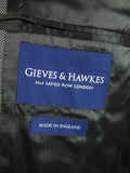 25/0344 immaculate gieves & hawkes savile row grey birds-eye weave wool suit 45 regular