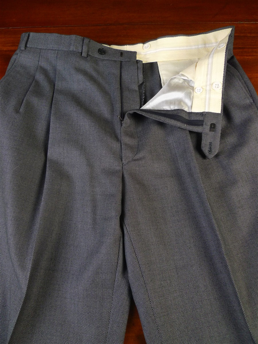 25/0344 immaculate gieves & hawkes savile row grey birds-eye weave wool suit 45 regular