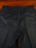 25/0346 near immaculate gieves & hawkes savile row black wool 3-piece suit w/ burgundy linings 45 regular