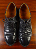 25/0366 trickers dunlop black double-welt plain toe oxford shoe uk 8.5