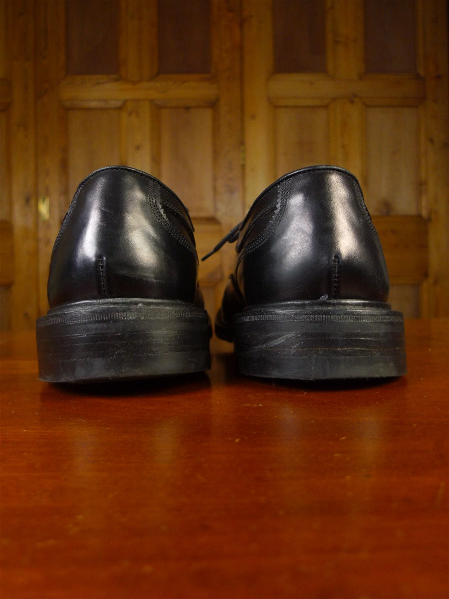 25/0366 trickers dunlop black double-welt plain toe oxford shoe uk 8.5