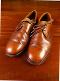 25/0365 wonderful vintage trickers england tan brown leather derby shoe uk 8