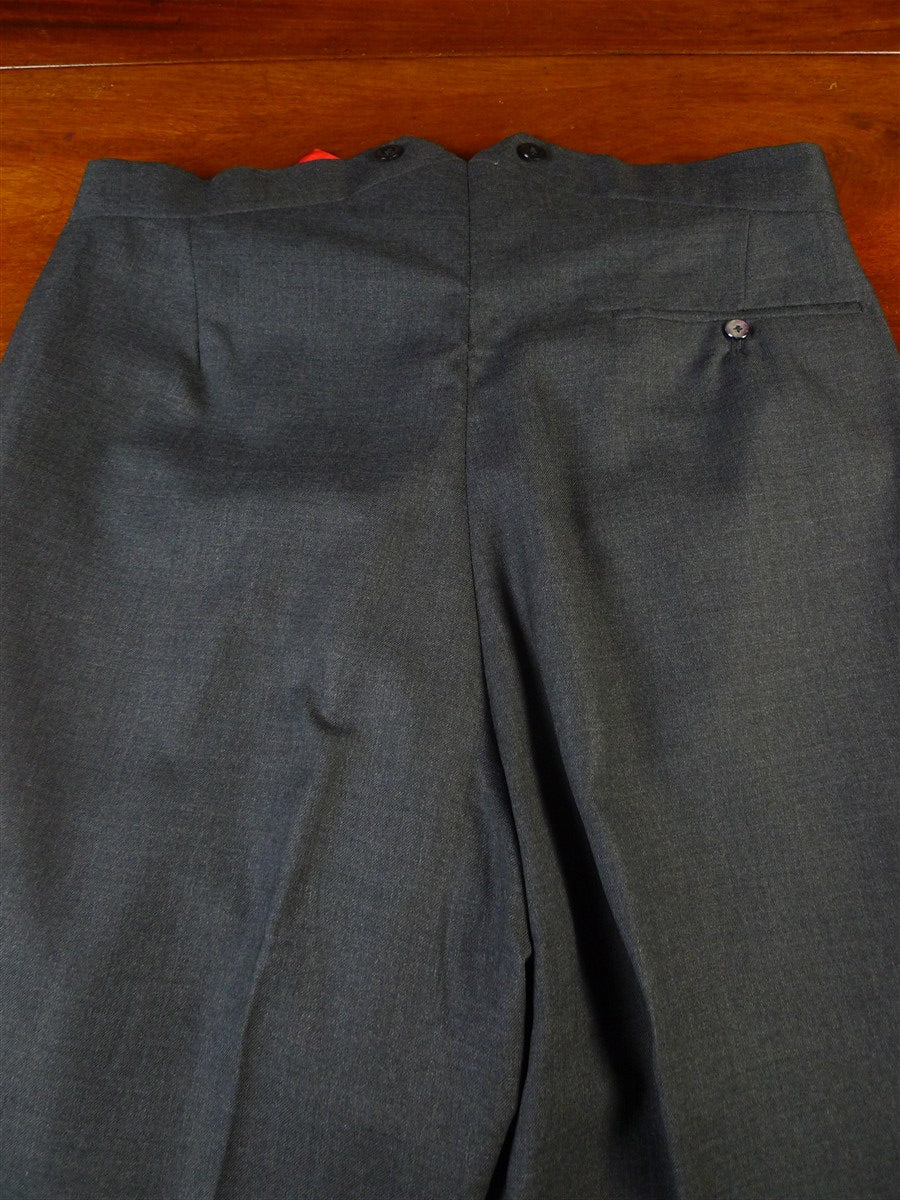 25/0359 anderson & sheppard 2007 savile row bespoke grey worsted trouser (minor damage) 36