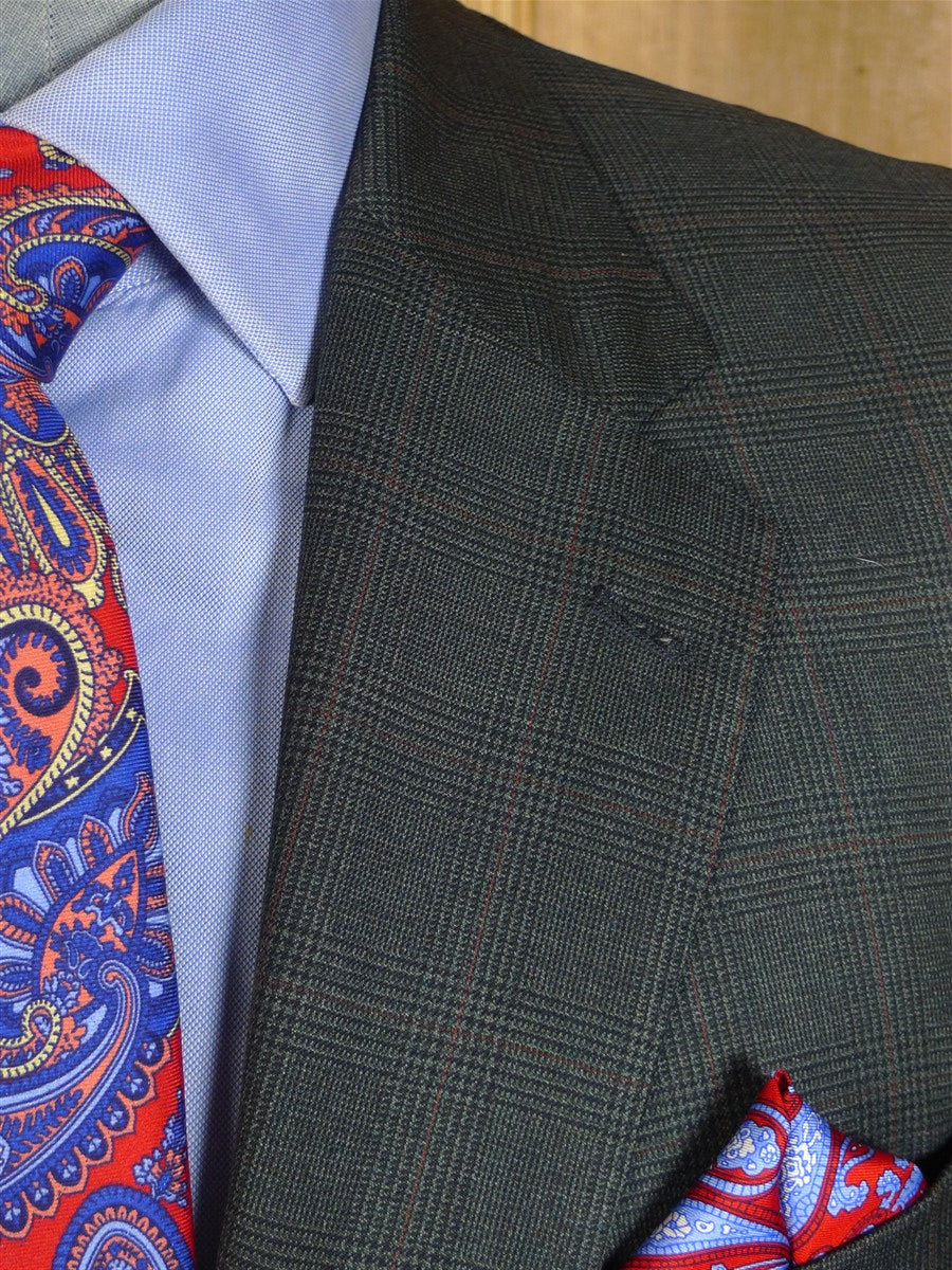 25/0345 immaculate gieves & hawkes savile row glen check wool sports jacket blazer 43 short to regular