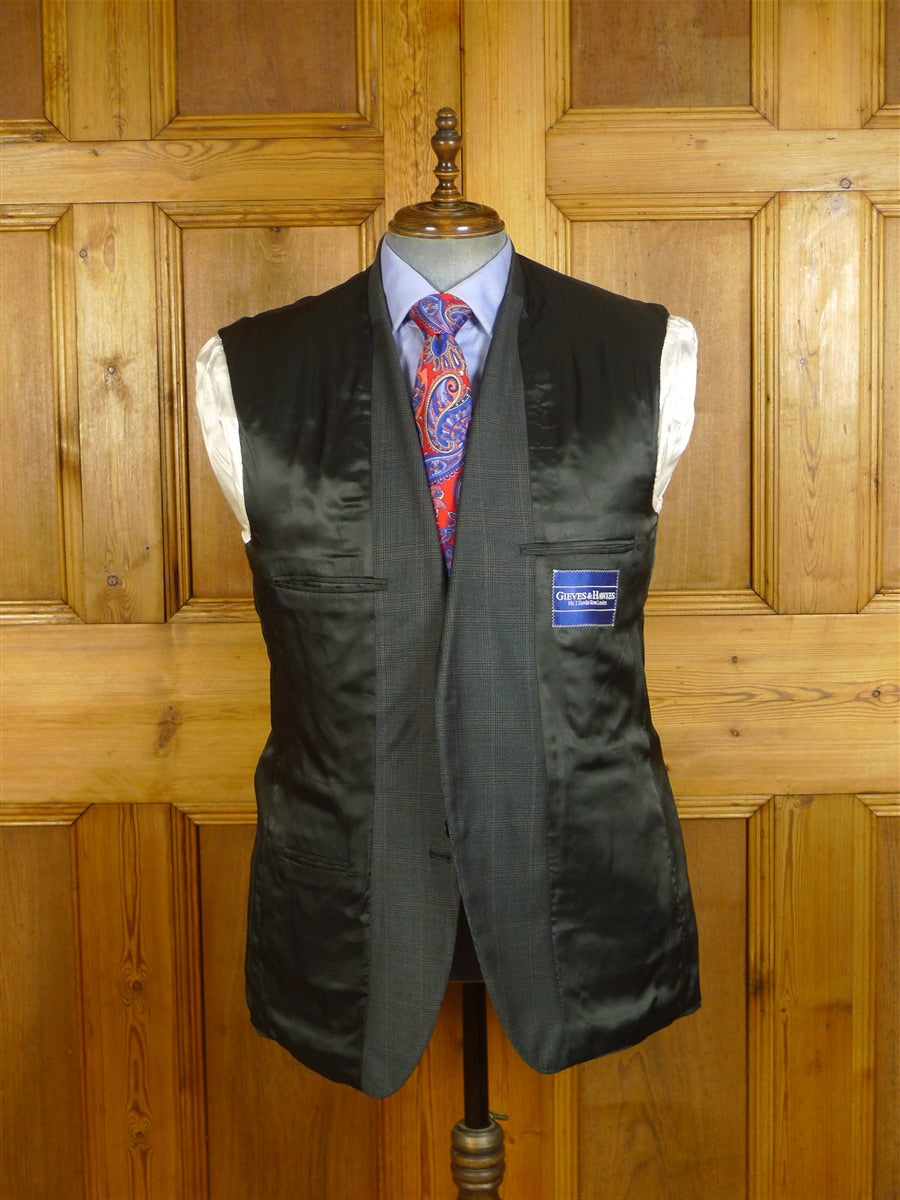 25/0345 immaculate gieves & hawkes savile row glen check wool sports jacket blazer 43 short to regular