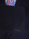 25/0357 immaculate italian 70% wool & 30% cashmere navy blue overcoat 40-42 regular