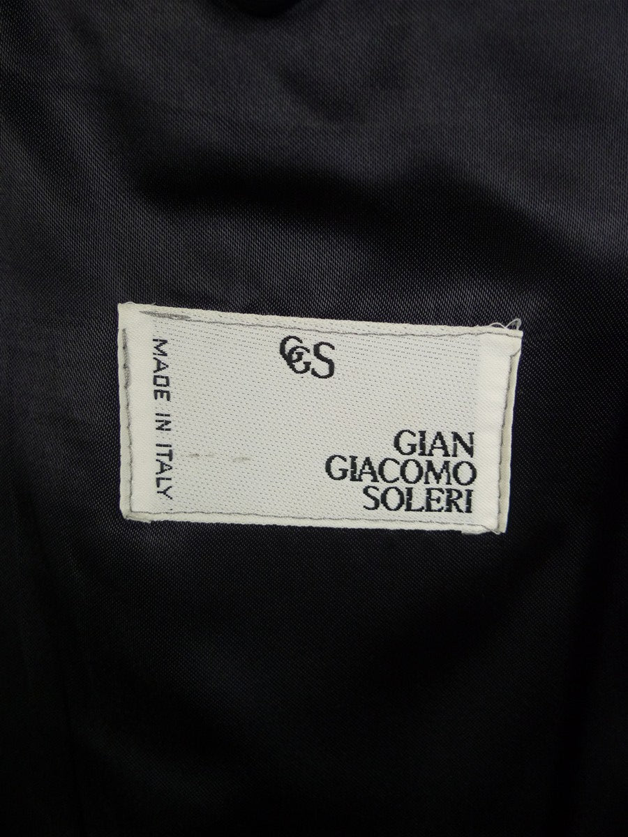 25/0357 immaculate italian 70% wool & 30% cashmere navy blue overcoat 40-42 regular