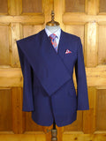 25/0350 richard james 2014 savile row bespoke dark royal blue wool & mohair suit 39 regular