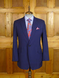 25/0350 richard james 2014 savile row bespoke dark royal blue wool & mohair suit 39 regular