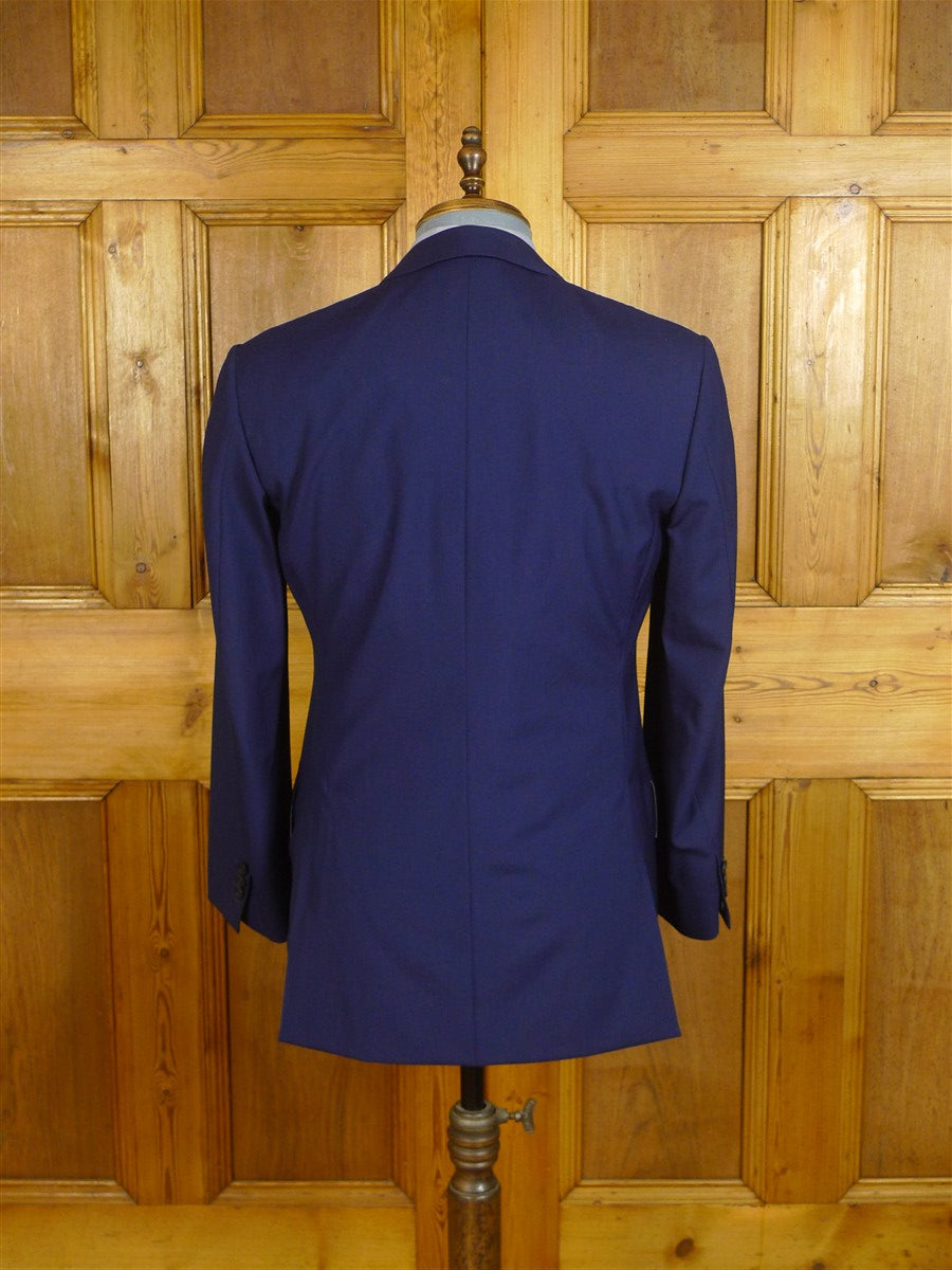 25/0350 richard james 2014 savile row bespoke dark royal blue wool & mohair suit 39 regular