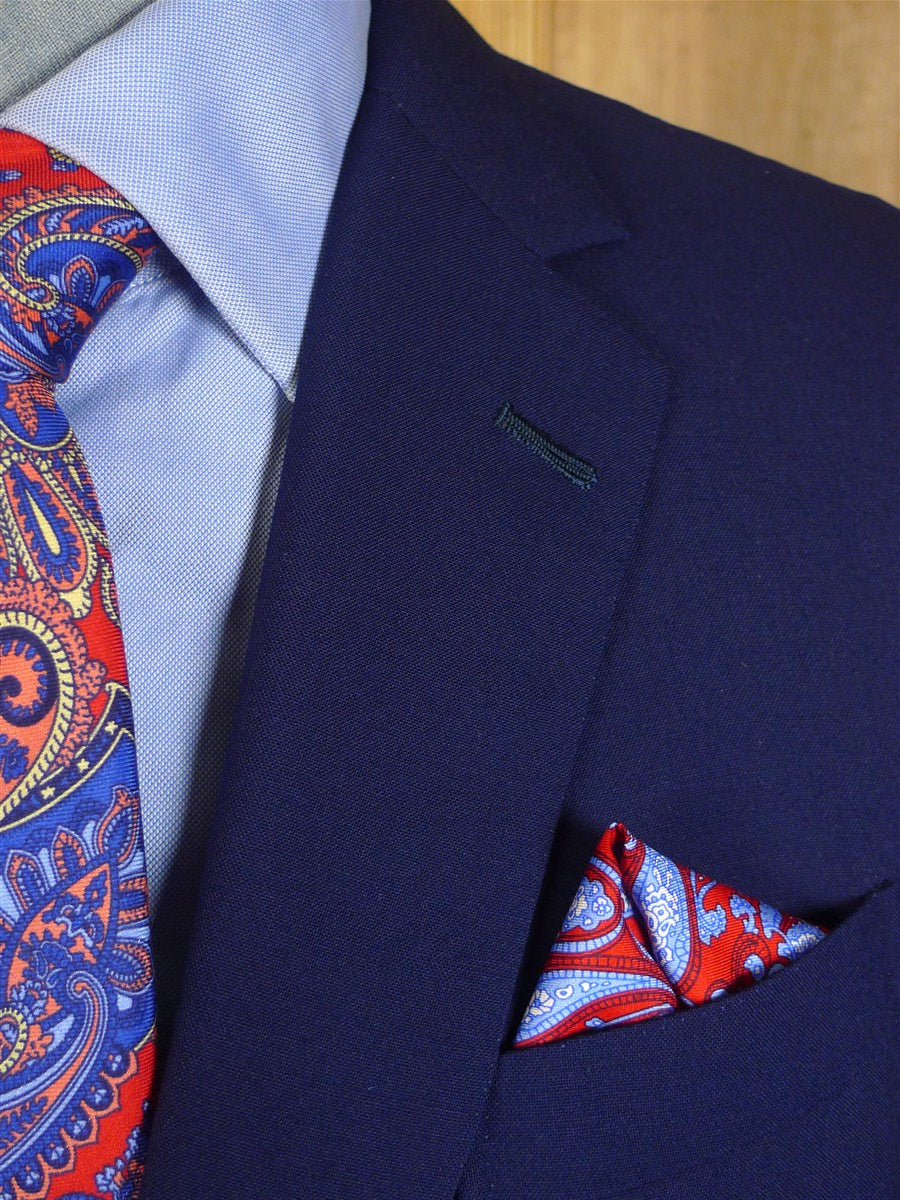 25/0350 richard james 2014 savile row bespoke dark royal blue wool & mohair suit 39 regular