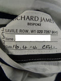 25/0350 richard james 2014 savile row bespoke dark royal blue wool & mohair suit 39 regular