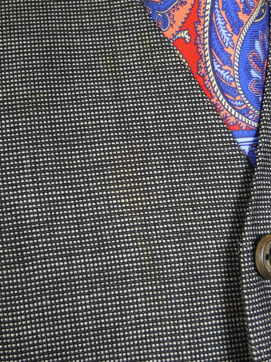 25/0349 vintage british bespoke heavyweight nailhead weave worsted 3-piece suit w/ 2 pair trousers 43-44 short