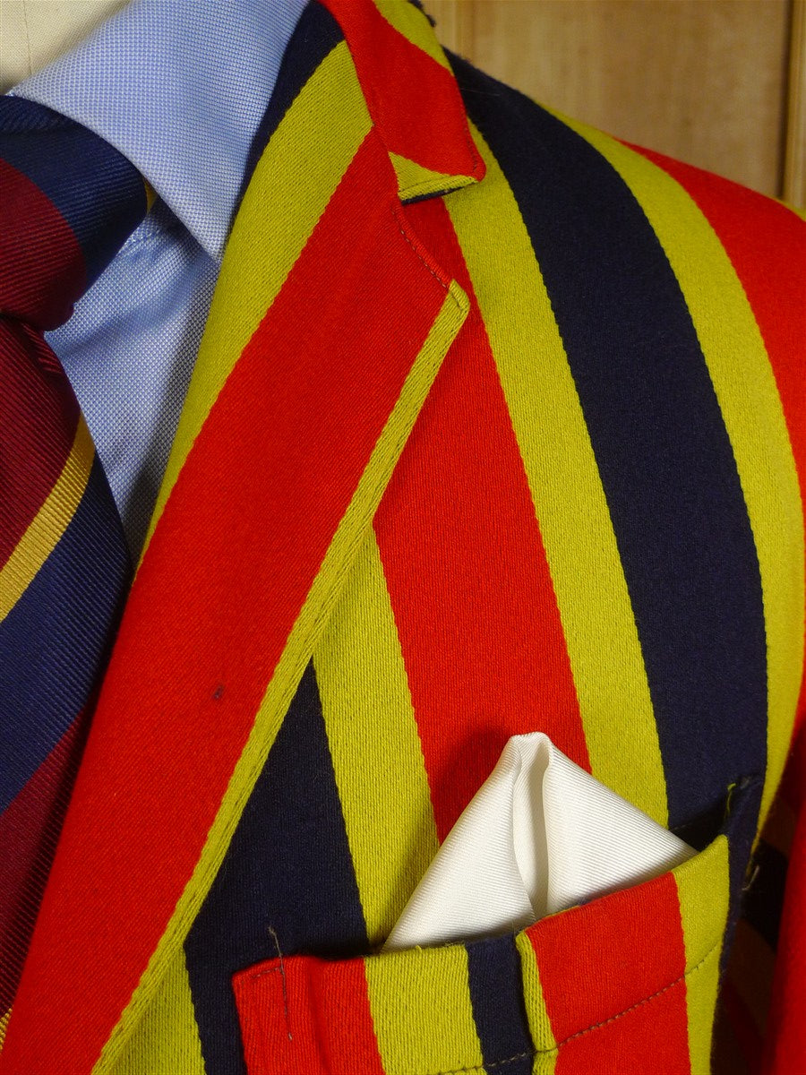 25/0354 wonderful genuine 1930s 1940s vintage bold stripe boating blazer 33-34