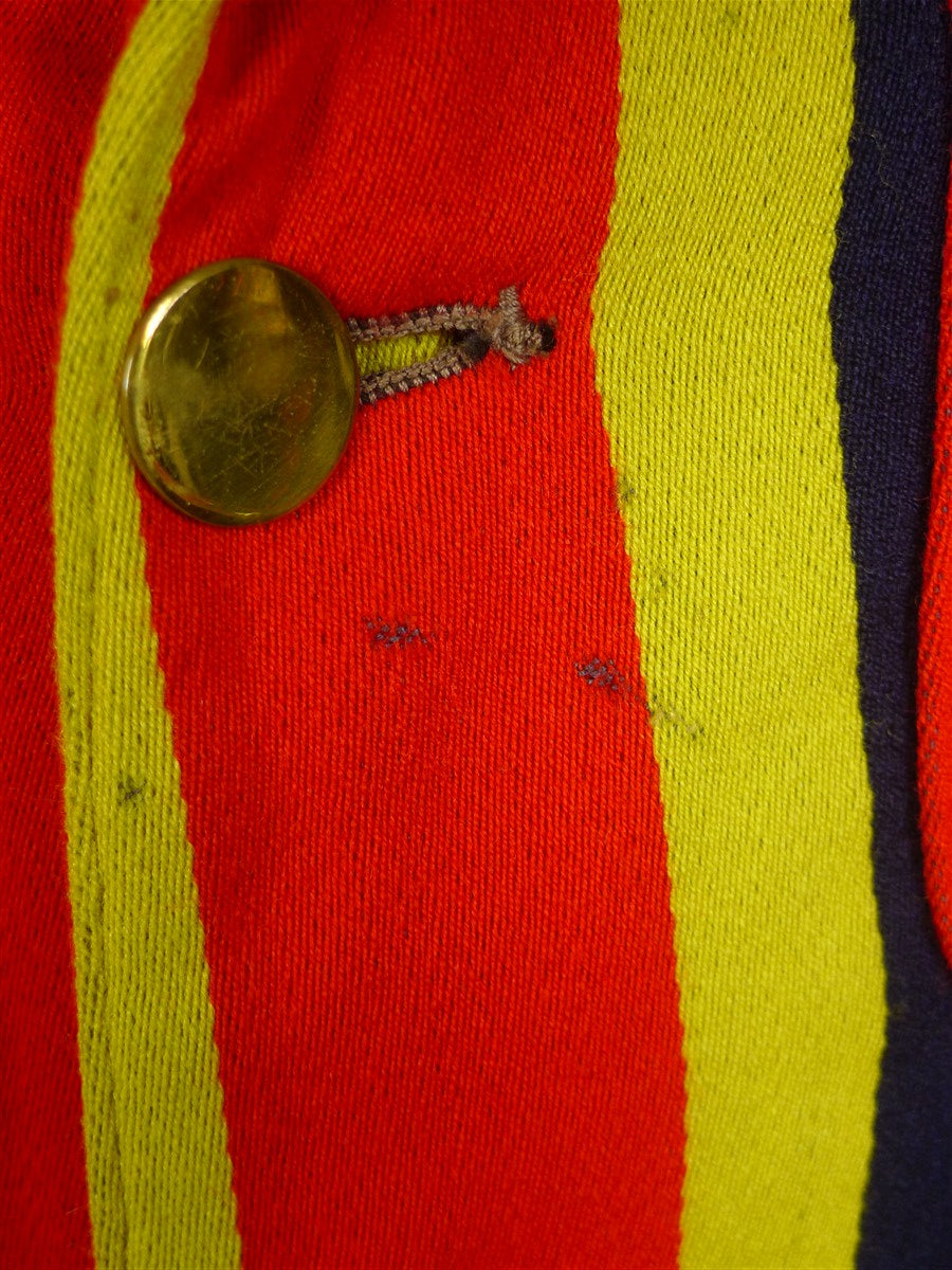 25/0354 wonderful genuine 1930s 1940s vintage bold stripe boating blazer 33-34