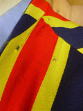 25/0354 wonderful genuine 1930s 1940s vintage bold stripe boating blazer 33-34