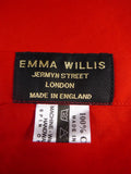 25/0361 immaculate emma willis jermyn st london red cotton single cuff shirt 15.5 /35 (rrp £350)