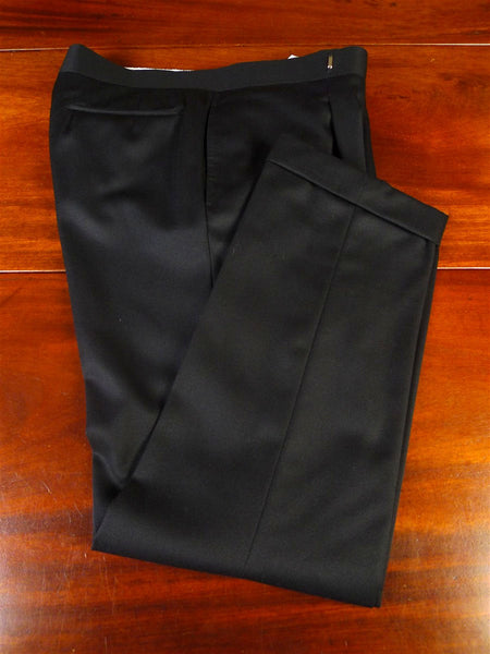 25/0444 immaculate cifonelli paris 2017 bespoke black wool & mohair trouser 34