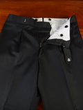 25/0444 immaculate cifonelli paris 2017 bespoke black wool & mohair trouser 34