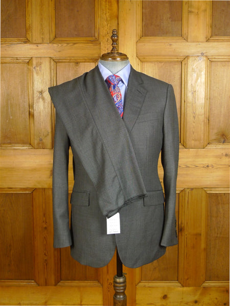25/0382 new w/tags hackett no.14 savile row grey birds-eye weave wool suit rrp £800 42 regular jacket / 36 regular trouser