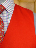 25/0389 vintage daks dd red wool twill country waistcoat 39 regular