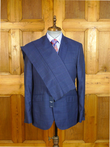 25/0396V new w/tags hackett london blue wp check worsted suit RRP £690 - various sizes available