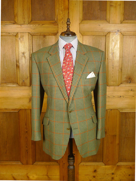 25/0422 immaculate john g hardy gun check tweed sports jacket 46 long