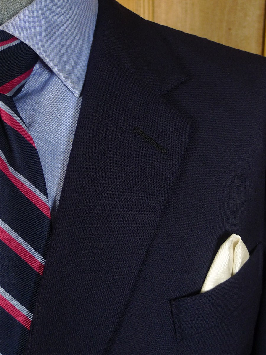 25/0424 kent haste 2018 savile row bespoke navy blue worsted blazer jacket 50 regular