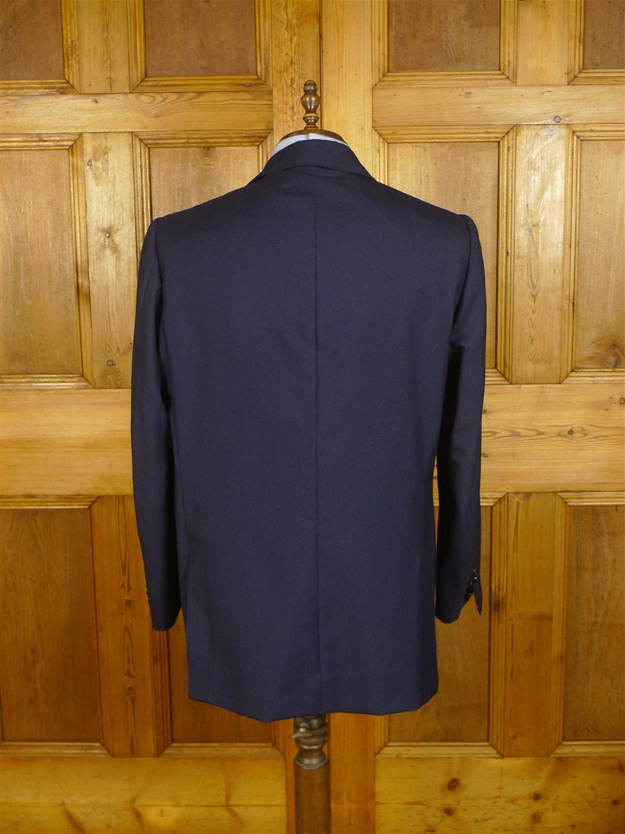 25/0424 kent haste 2018 savile row bespoke navy blue worsted blazer jacket 50 regular