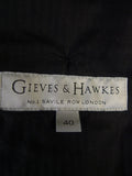 25/0439 gieves & hawkes savile row teal blue virgin wool trouser 39