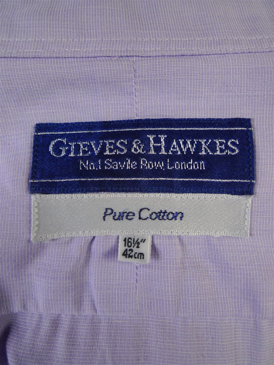 25/0492 gieves & hawkes savile row mauve cotton shirt collar 16.5