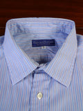 25/0493 gieves & hawkes savile row blue stripe cotton shirt collar 16.5
