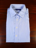 25/0493 gieves & hawkes savile row blue stripe cotton shirt collar 16.5