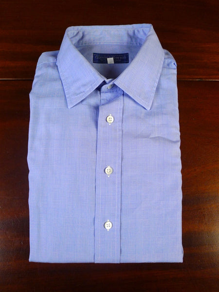 25/0495 gieves & hawkes savile row blue cotton d/cuff shirt collar 16.5