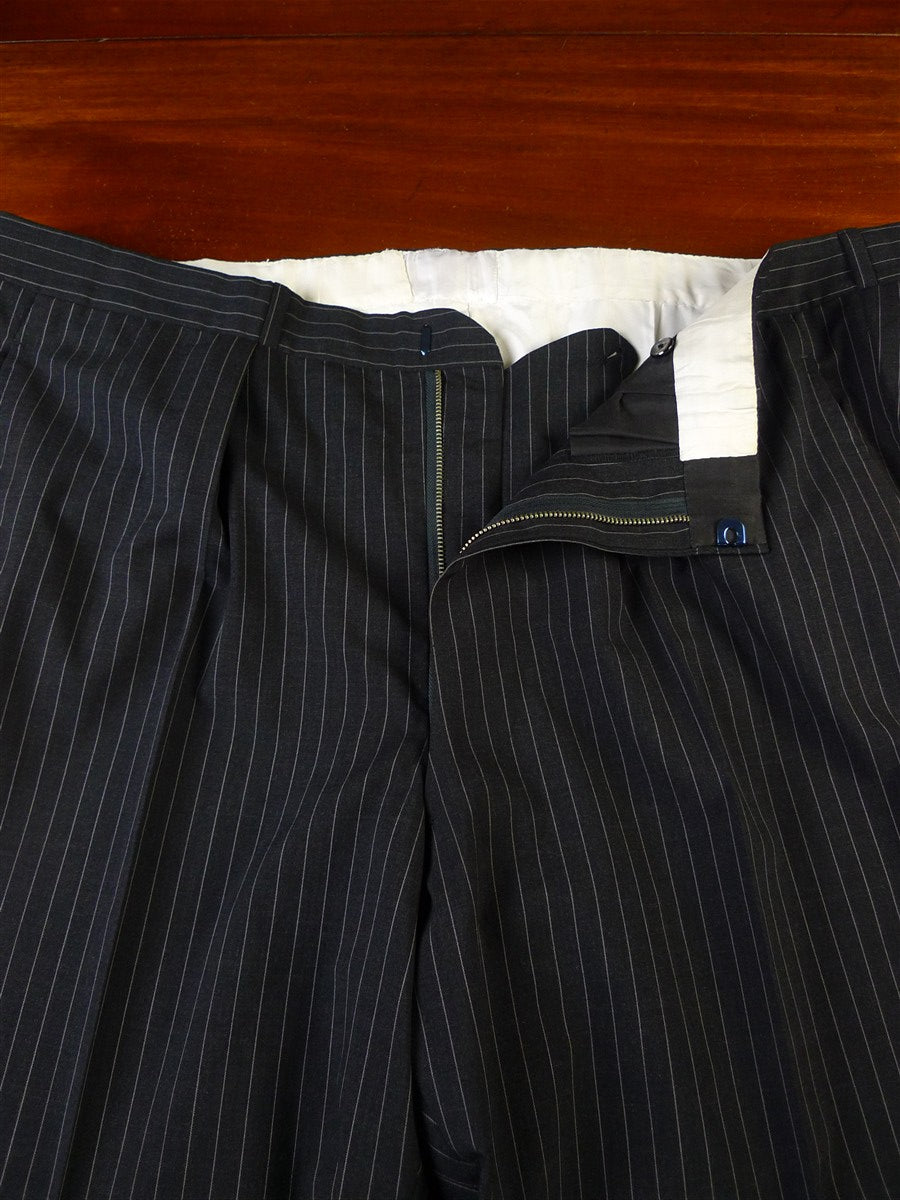 25/0460 kilgour french & stanbury 1992 savile row bespoke golden bale worsted grey pin-stripe trouser 42-46