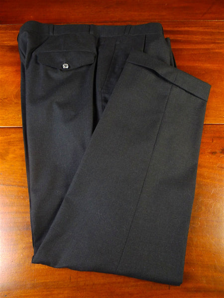 25/0454 immaculate 2017 kent & haste savile row bespoke charcoal grey worsted & mohair trouser 41