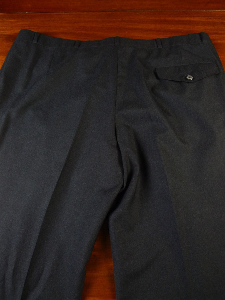 25/0454 immaculate 2017 kent & haste savile row bespoke charcoal grey worsted & mohair trouser 41