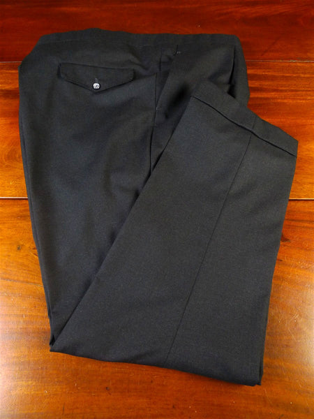 25/0453 immaculate 2018 kent & haste savile row bespoke charcoal grey worsted high-rise trouser 51