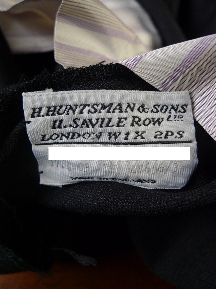 25/0480 huntsman & sons 2003 savile row bespoke gret worsted high-rise trouser 37