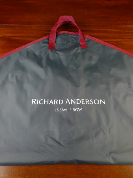 25/0955 richard anderson savile row bespoke grey suit carrier bag