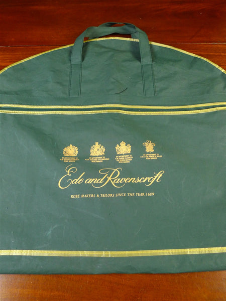 25/0954 ede & ravenscroft green / gold suit carrier bag