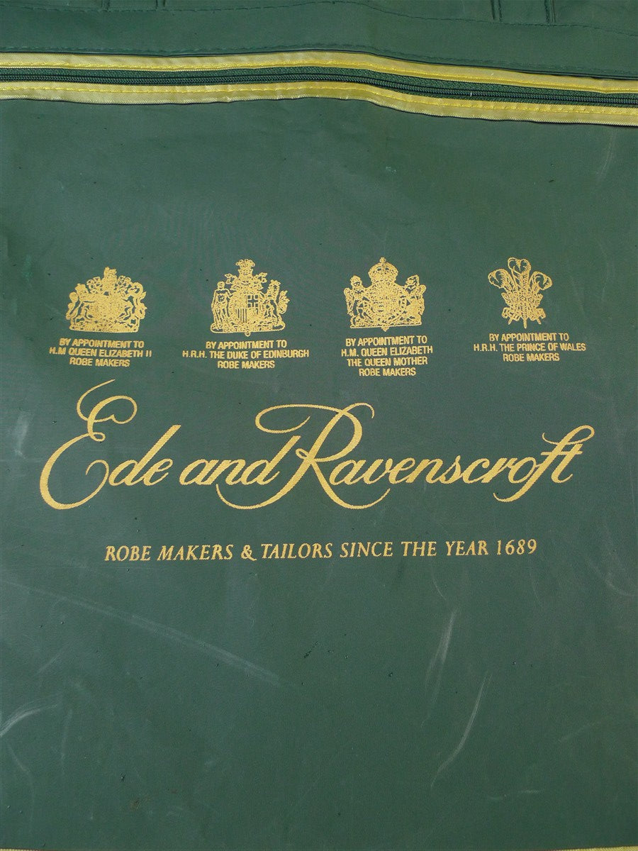 25/0954 ede & ravenscroft green / gold suit carrier bag