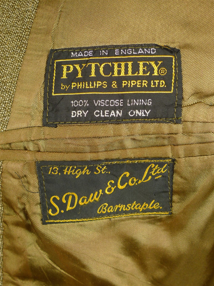 25/0510 vintage philips & piper heavyweight green keepres tweed hacking jacket w/ ghillie collar 41 regular