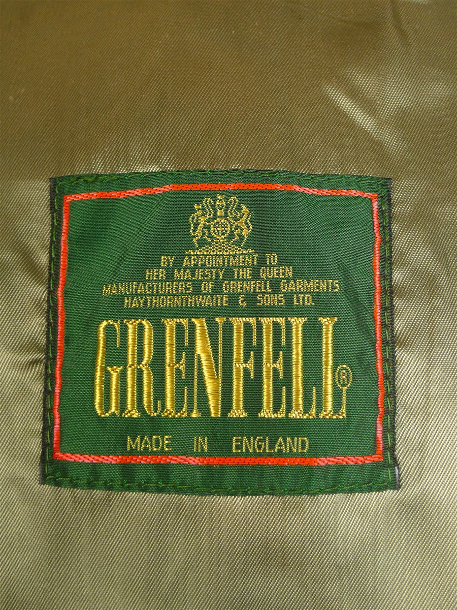 25/0534 immaculate grenfell green wp check tweed shooting jacket field coat 42-45