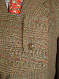 25/0529 beautiful genuine 1940s vintage heavyweight brown tweed coat overcoat 42