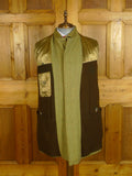 25/0536 vintage invertere heavyweight green / red wp check tweed shooting jacket field coat 42