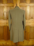 25/0530 vintage extra-heavy crombie melton wool british warm overcoat 43-44 long